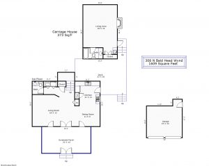 308 North Bald Head Wynd Bald Head Island - Floor Plan: First Floor, Guest House, & Garage
