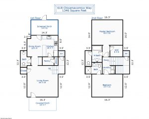 618 Chicamacomico Way Bald Head Island - Floor Plans: First & Second Floor