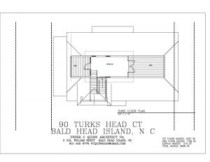 Third Floor of Building Plans for 90 Turks Head Bald Head Island, North Carolina